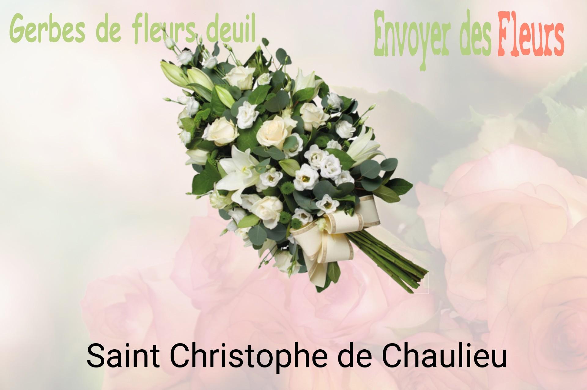 Gerbe de fleurs de deuil livrée à Saint-Christophe-de-Chaulieu